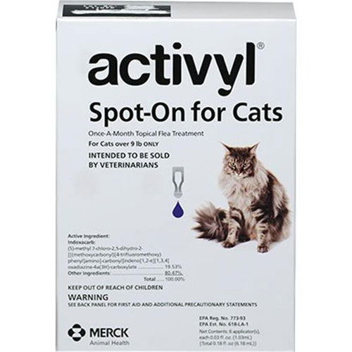 Activyl SpotOn for Cats and Kittens, over 9 lbs 6 Month Supply