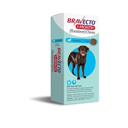 Bravecto Chew 44-88 lbs 400 mg Blue, 1 chewable 1 month acting