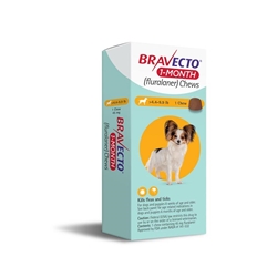 Bravecto Chew 4.4 - 9.9 lbs 45 mg Yellow, 1 chewable 1 month acting