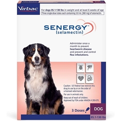 Senergy (selamectin) Topical for Dogs 85.1 - 130 lbs, 3 doses