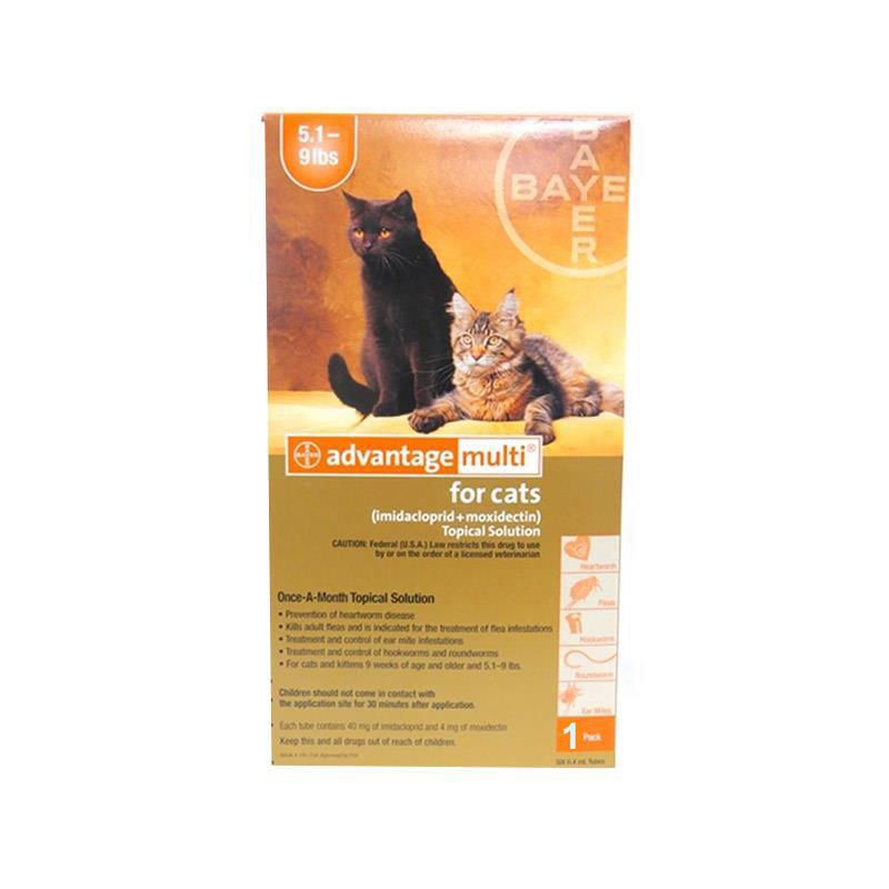 Advantage Multi for Cats 5.1-9 lbs, 1 Month Supply