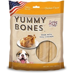 Yummy Bones Dog Treats for Toy/Small Dogs Chicken, 13 oz
