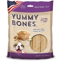 Yummy Bones Dog Treats for Toy/Small Dogs Peanut Butter, 13 oz