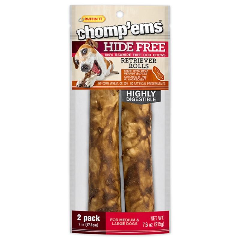 Chomp'ems Hide Free Peanut Butter Rolls 7, 2 count