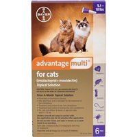 Advantage Multi For Cats and Kittens 9-18 lbs, Purple, 6 Pack