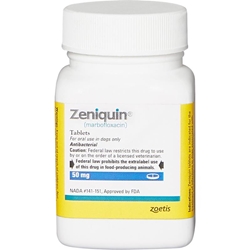 Zeniquin 50 mg, 250 Tablets (marbofloxacin)