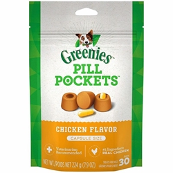 Greenies Pill Pockets for Dogs 30 Capsules Chicken Flavor