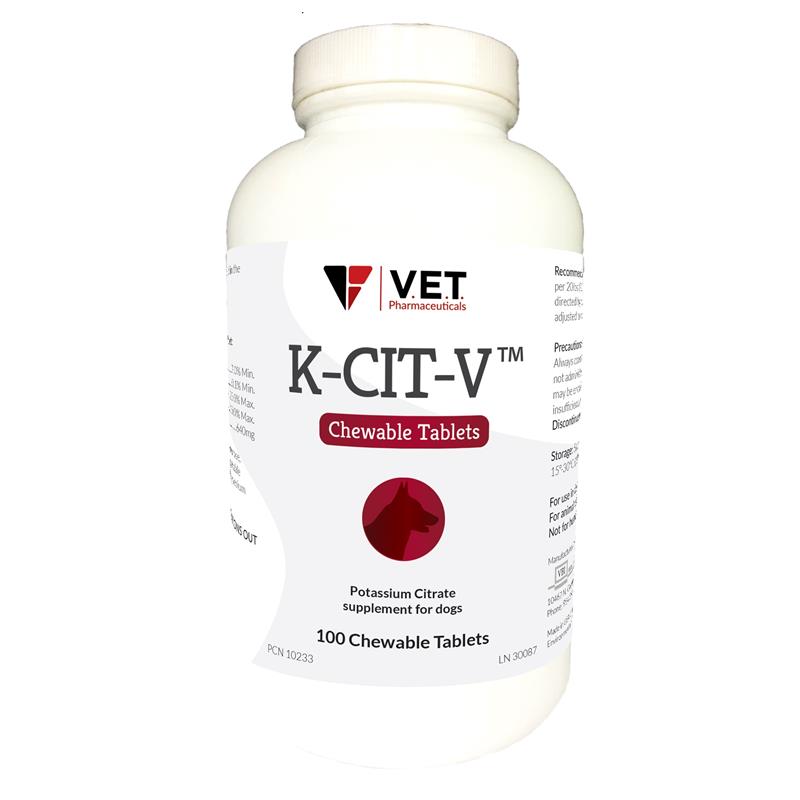 V.E.T. Pharmaceuticals K-CIT-V for Dogs, 100 Chewable Tablets