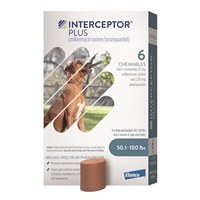 Interceptor Plus for Dogs 50.1-100 lbs Blue, 6 Pack 