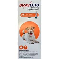 Bravecto Topical Solution for Dogs, 9.9 - 22 lbs 250 mg Orange