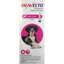 Bravecto Topical Solution for Dogs, 88 - 123 lbs 1400 mg Pink