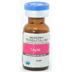 Terbutaline Sulfate Injection 1 mg/ml, 1 ml vial