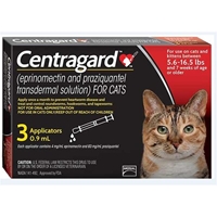 Centragard for Cats, 3 Month Supply 5.6-16.5 lbs Red