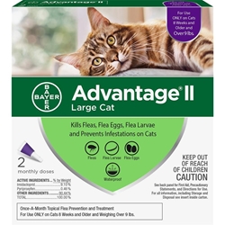Advantage II for Cats over 9 lbs Purple, 2 Month Supply