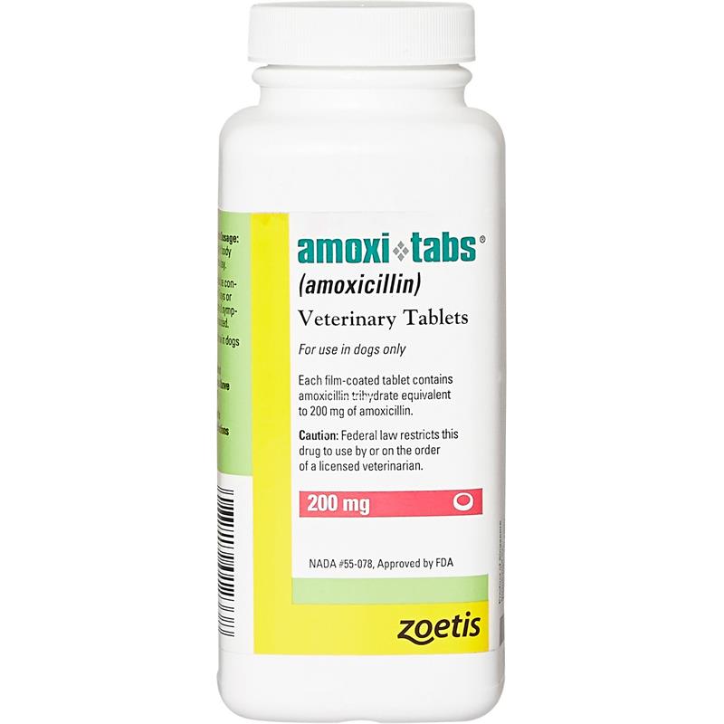 Amoxi-Tabs (Amoxicillin) for Dogs & Cats, 200 mg 1 Tablet