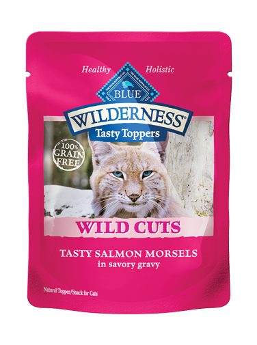 Blue Buffalo BLUE Wilderness Wild Cuts for Cats, Salmon & Gravy, 3 oz, 24 Pack