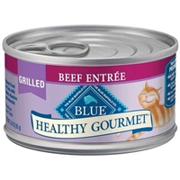 Blue Buffalo Healthy Gourmet Wet Cat Food, Grilled Beef, 3 oz, 24 Pack