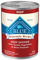 Blue Buffalo Homestyle Wet Dog Food, Beef, Vegetables & Sweet Potatoes, 12.5 oz, 12 Pack