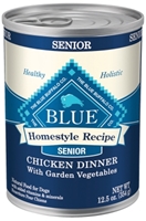 Blue Buffalo Homestyle Wet Dog Food Senior Recipe, Chicken, 12.5 oz, 12 Pack