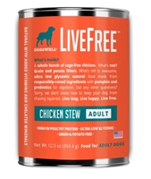 Dogswell LiveFree Grain-Free Canned Dog Food, Adult Chicken Stew, 12.5 oz, 12 Pack