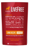 Dogswell LiveFree Grain-Free Dry Dog Food, Adult Lamb Recipe, 25 lbs