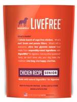 Dogswell LiveFree Grain-Free Dry Dog Food, Senior Chicken Recipe, 12 lbs