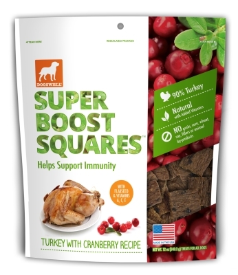 Dogswell Super Boost Squares, Turkey &amp; Cranberry, 12 oz