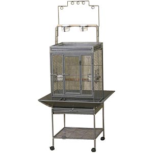 EZ Care Playtop Cage for Small Birds, 18" x 18" x 41"