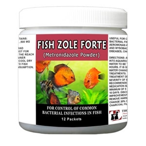 Fish Zole Forte (Metronidazole) Powder 500 mg, 12 Packets