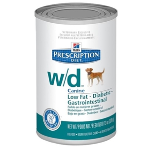 Hill's Prescription Diet w/d Canine Low-Fat Glucose Management Gastrointestinal Canned Food, 12 x 13 oz
