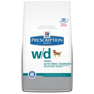 Hill's Prescription Diet w/d Canine Low-Fat Glucose Management Gastrointestinal Dry Food, 8.5 lbs