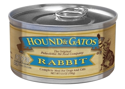 Hound &amp; Gatos American Rabbit Recipe for Cats, 5.5 oz - 24 Pack