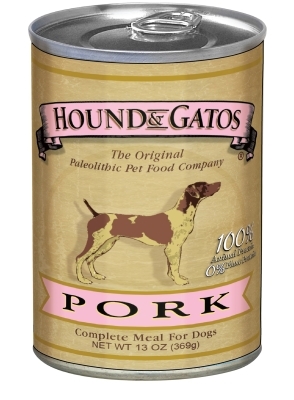 Hound &amp; Gatos Pork Recipe for Dogs, 13 oz - 12 Pack