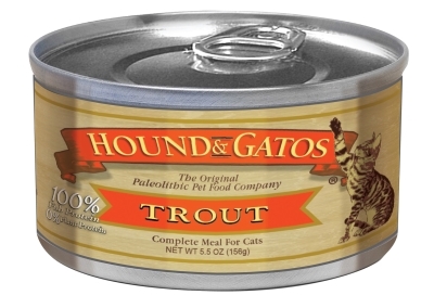 Hound &amp; Gatos Trout Recipe for Cats, 5.5 oz - 24 Pack