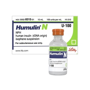 Humulin N 100 units/ml, 10 ml Vial