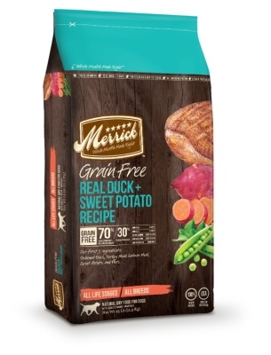 Merrick Grain-Free Real Duck &amp; Sweet Potato Dry Dog Food Recipe, 25 lbs