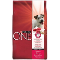 Purina One SmartBlend Small Bites Dog Food Beef & Rice, 34 lb
