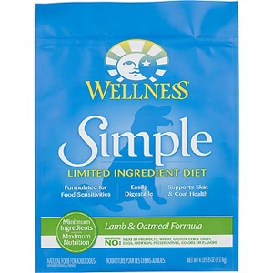 Wellness Simple Food Solutions Lamb & Oatmeal Dog Food, 26 lb