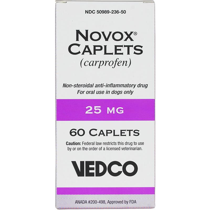 Novox 25 mg, 60 Caplets (Carprofen)