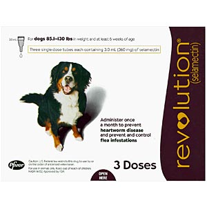 Revolution for Dogs 85-130 lbs, Plum, 3 Pack