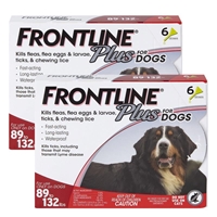 Frontline Plus for Dogs 89-132 lbs, Red, 12 Pack