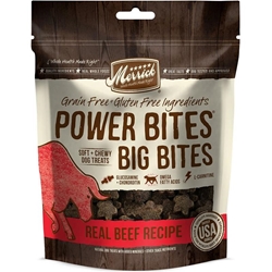 Merrick Power Bites Big Bites Real Beef Soft + Chewy Dog Treats, 6 oz