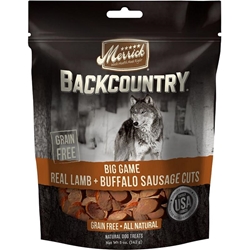 Merrick Backcountry Big Game Real Lamb + Buffalo Sausage Cuts Dog Treats, 5 oz