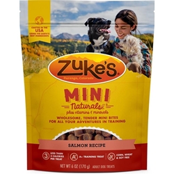 Zukes Mini Naturals Salmon Recipe Dog Treats, 6 oz