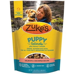 Zukes Puppy Naturals Salmon & Chickpea Dog Treats, 5 oz