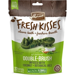 Merrick Fresh Kisses Double-Brush Infused with Coconut + Botanical Oils for Extra Small Dogs 5-15 lbs, 33 ct