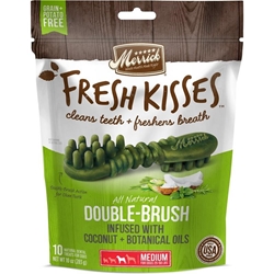 Merrick Fresh Kisses Double-Brush Infused with Coconut + Botanical Oils for Medium Dogs 25-50 lbs, 10 ct