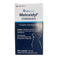 VetOne Meloxidyl (Meloxicam) 1.5 mg/ml Oral Suspension for Dogs, 10 ml