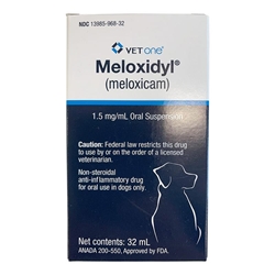 VetOne Meloxidyl (Meloxicam) 1.5 mg/ml Oral Suspension for Dogs, 32 ml