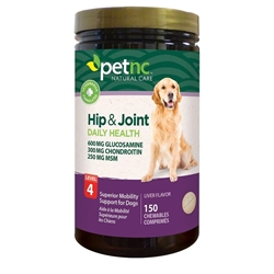 PetNC Hip & Joint Chewable Tablets for Dogs Level 4, 150 ct